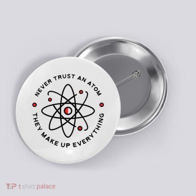 Funny Science Atom Design Button