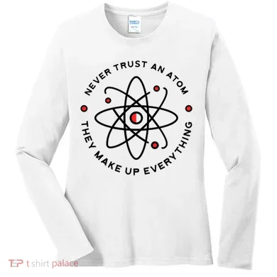Funny Science Atom Design Women's Long Sleeve Shirt