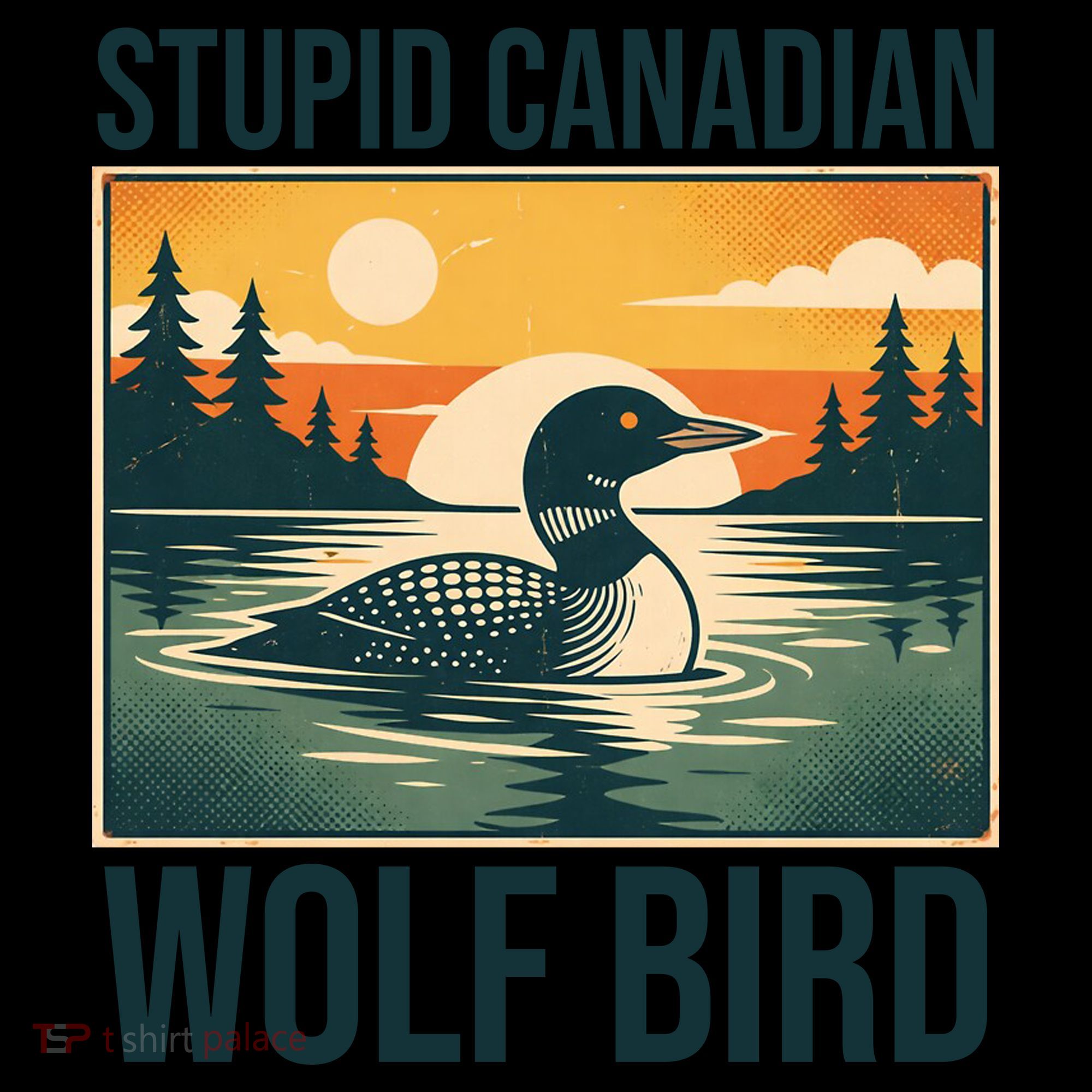 Funny Sarcastic Animal Stupid Canadian Wolf Bird Coffee Mug