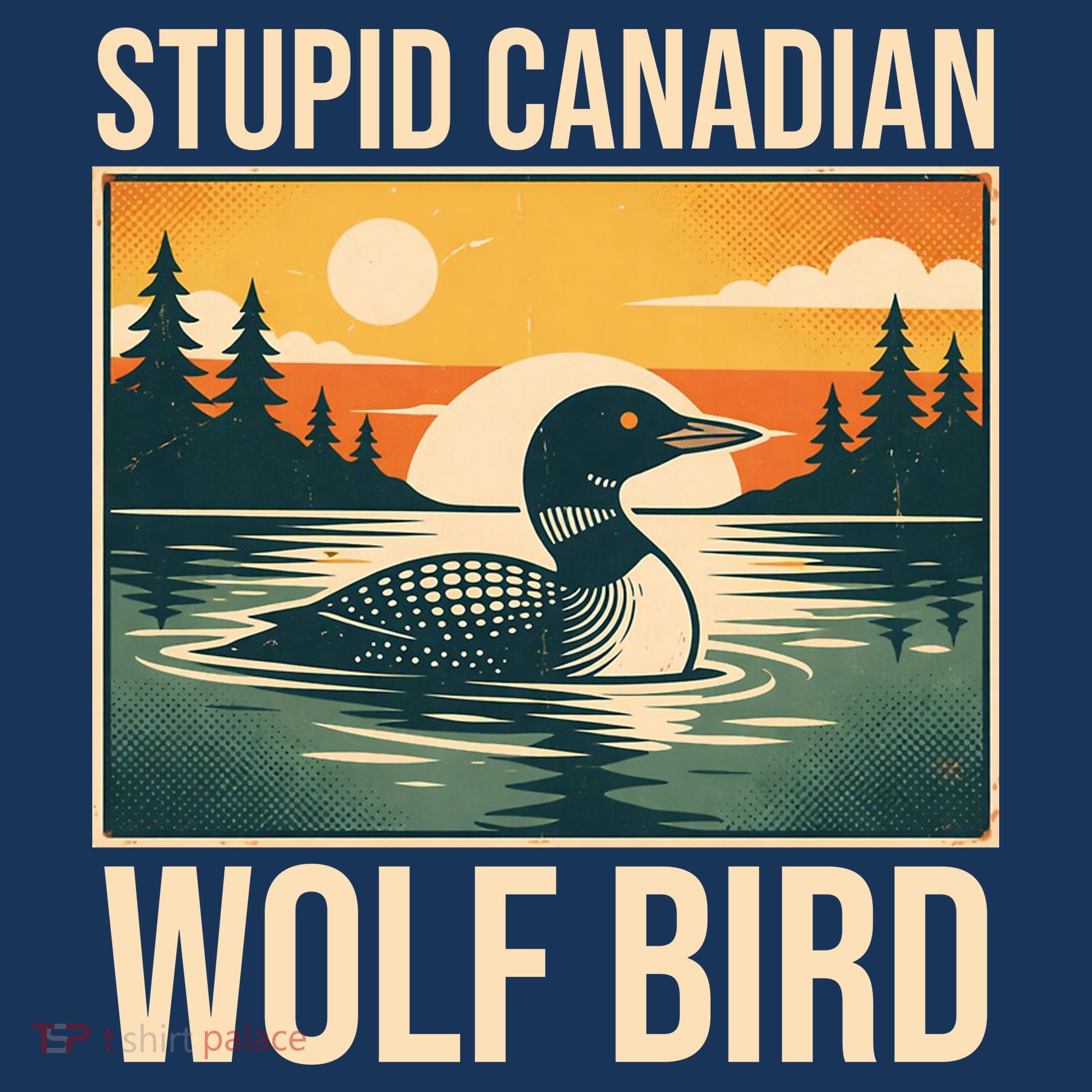 Funny Sarcastic Animal Stupid Canadian Wolf Bird Women's Tank Top