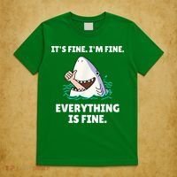 Funny Shark Attack It’s Fine I’m Fine Everything Is Fine T-Shirt thumb 5