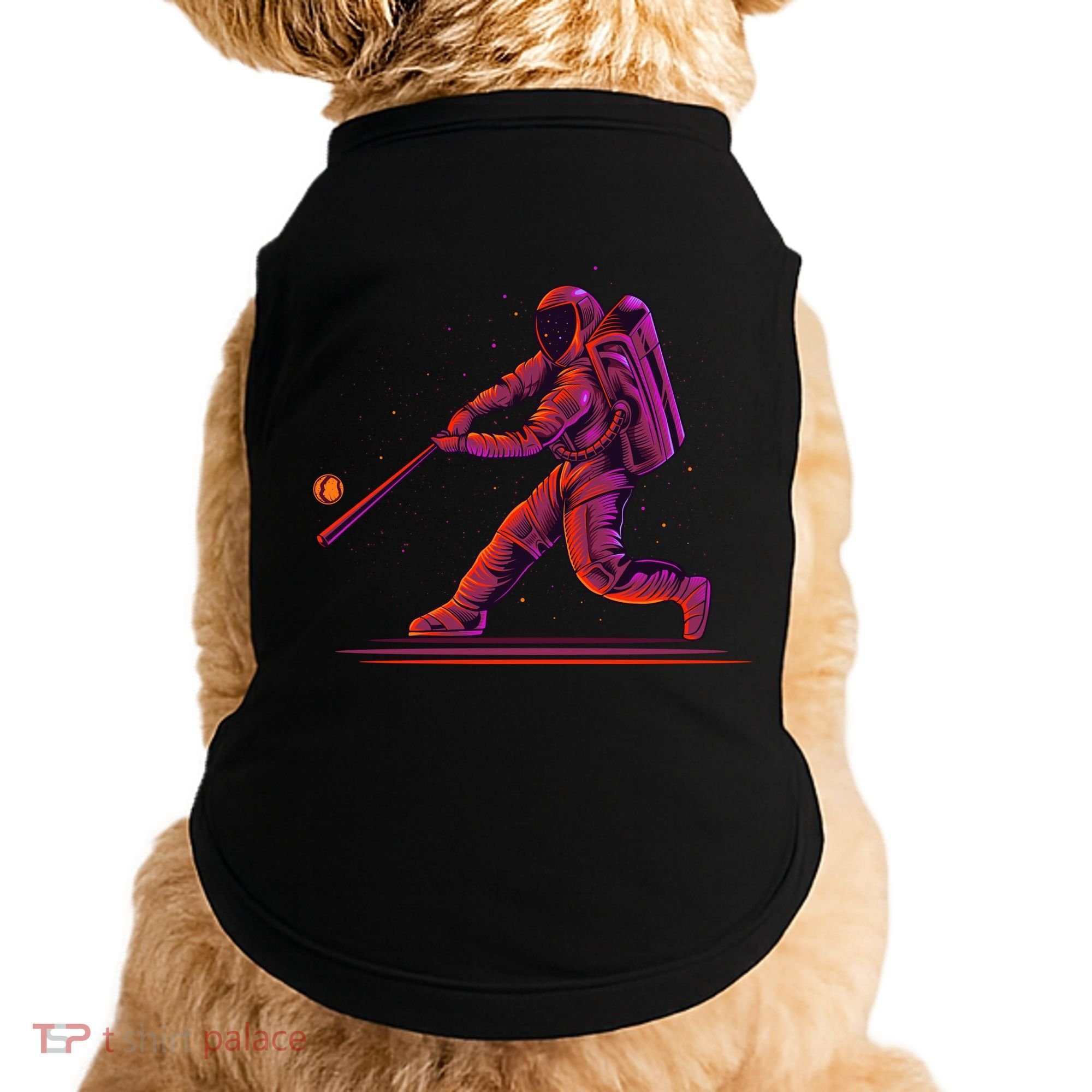 Funny Space Astronaut Baseball Doggie Tank