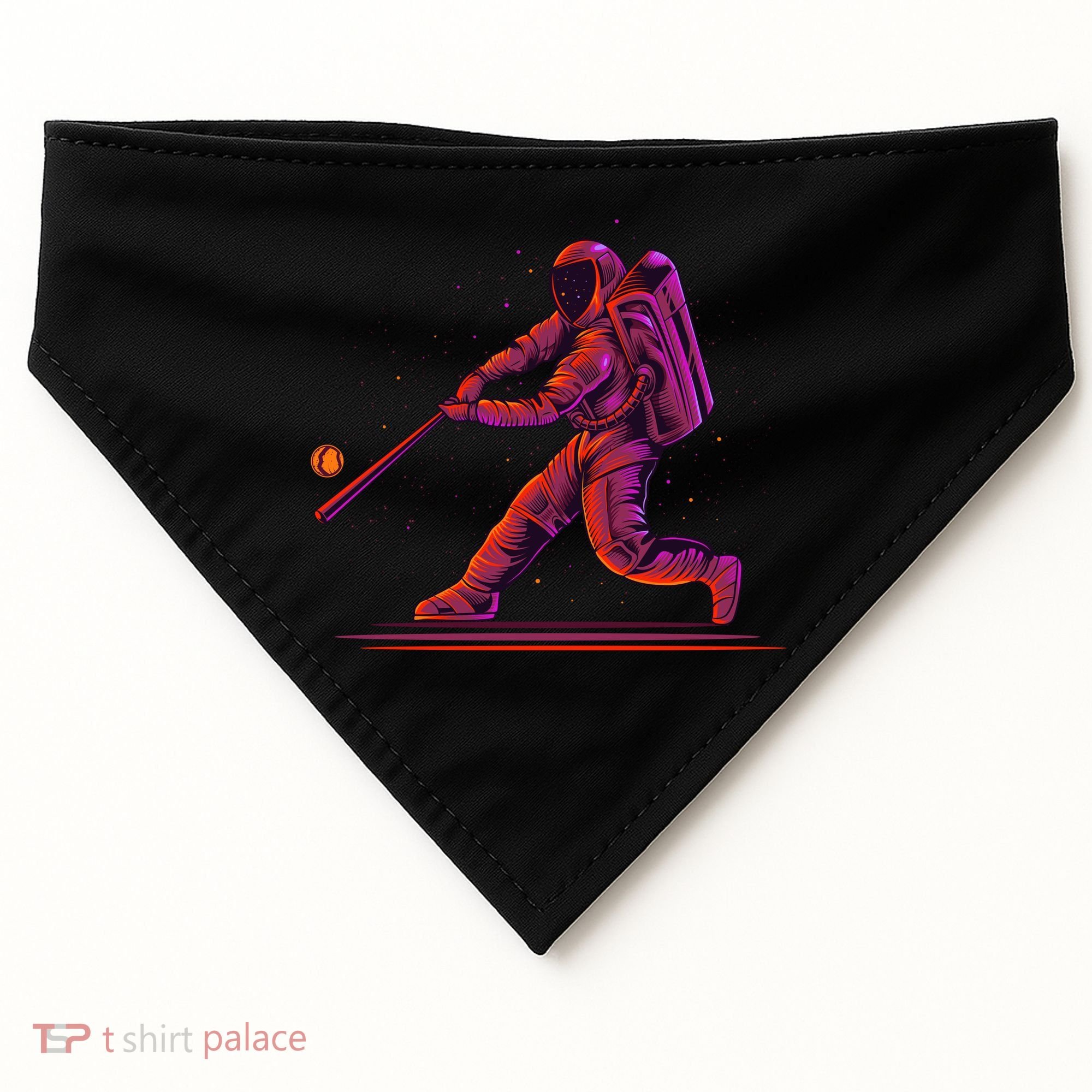 Funny Space Astronaut Baseball USA-Made Doggie Bandana
