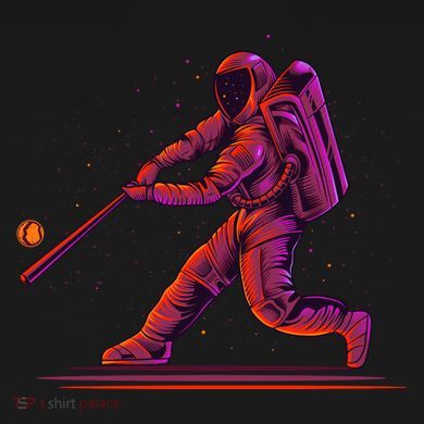 Funny Space Astronaut Baseball USA-Made Doggie Bandana