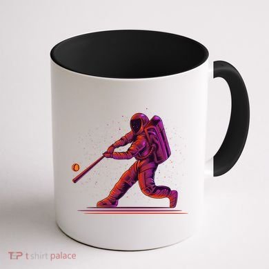 Funny Space Astronaut Baseball Coffee Mug back