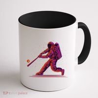 Funny Space Astronaut Baseball Coffee Mug thumb 1
