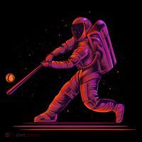 Funny Space Astronaut Baseball 16 in Basic Backpack thumb 2