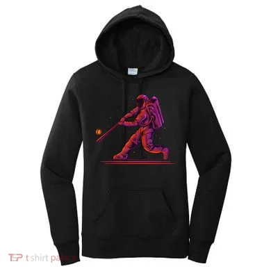 Funny Space Astronaut Baseball Women's Hoodie