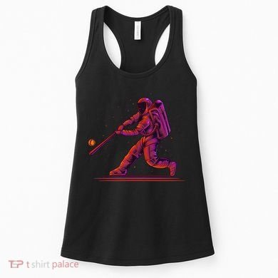 Funny Space Astronaut Baseball Women's Tank Top