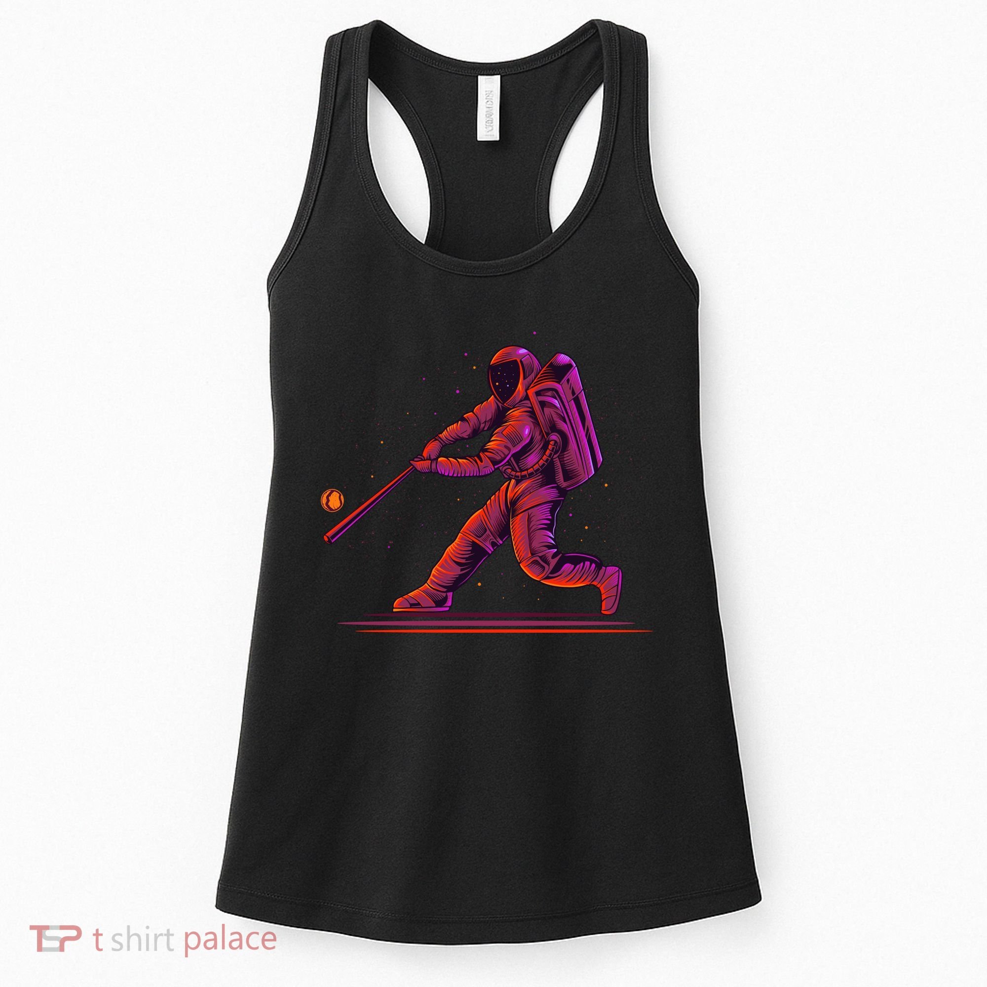 Funny Space Astronaut Baseball Women's Tank Top