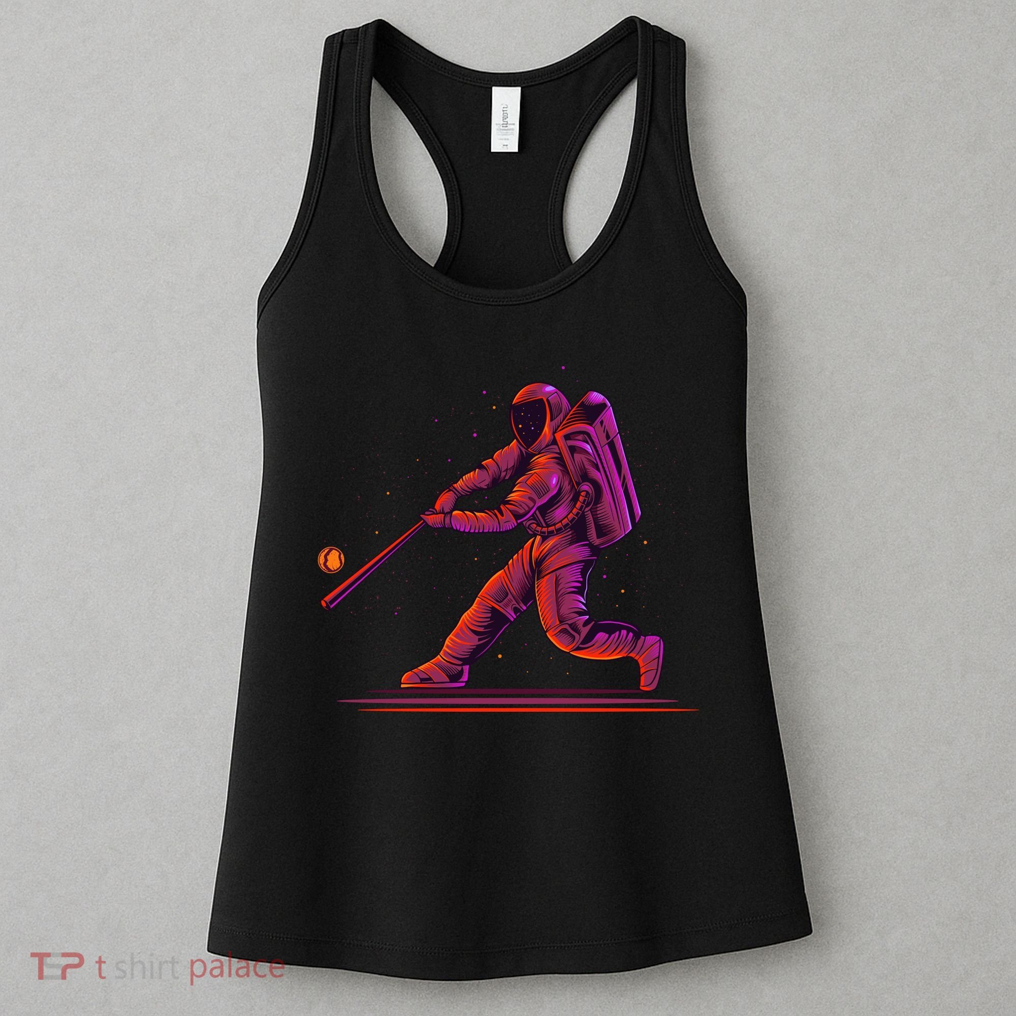 Funny Space Astronaut Baseball Women's Tank Top