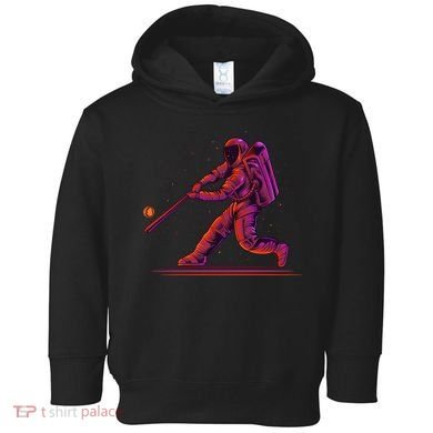 Funny Space Astronaut Baseball Toddler Hoodie