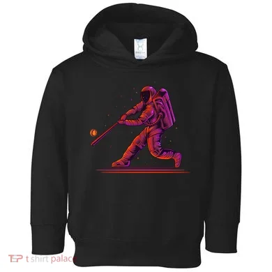 Funny Space Astronaut Baseball Toddler Hoodie