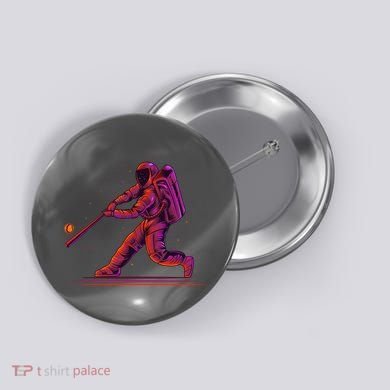 Funny Space Astronaut Baseball Button