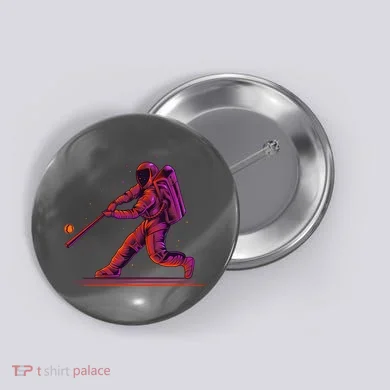 Funny Space Astronaut Baseball Button