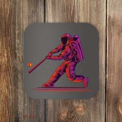 Funny Space Astronaut Baseball Coaster