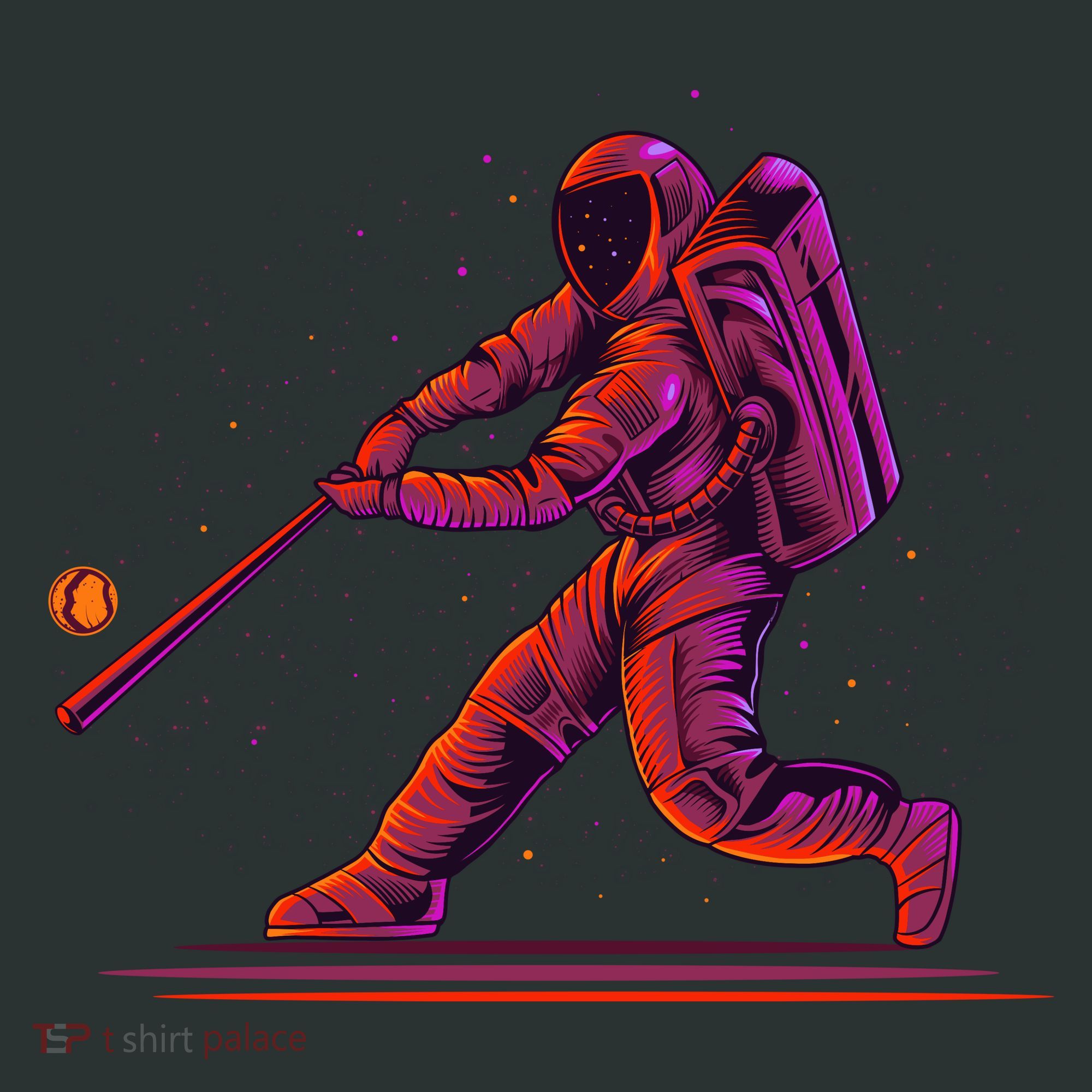 Funny Space Astronaut Baseball Coaster