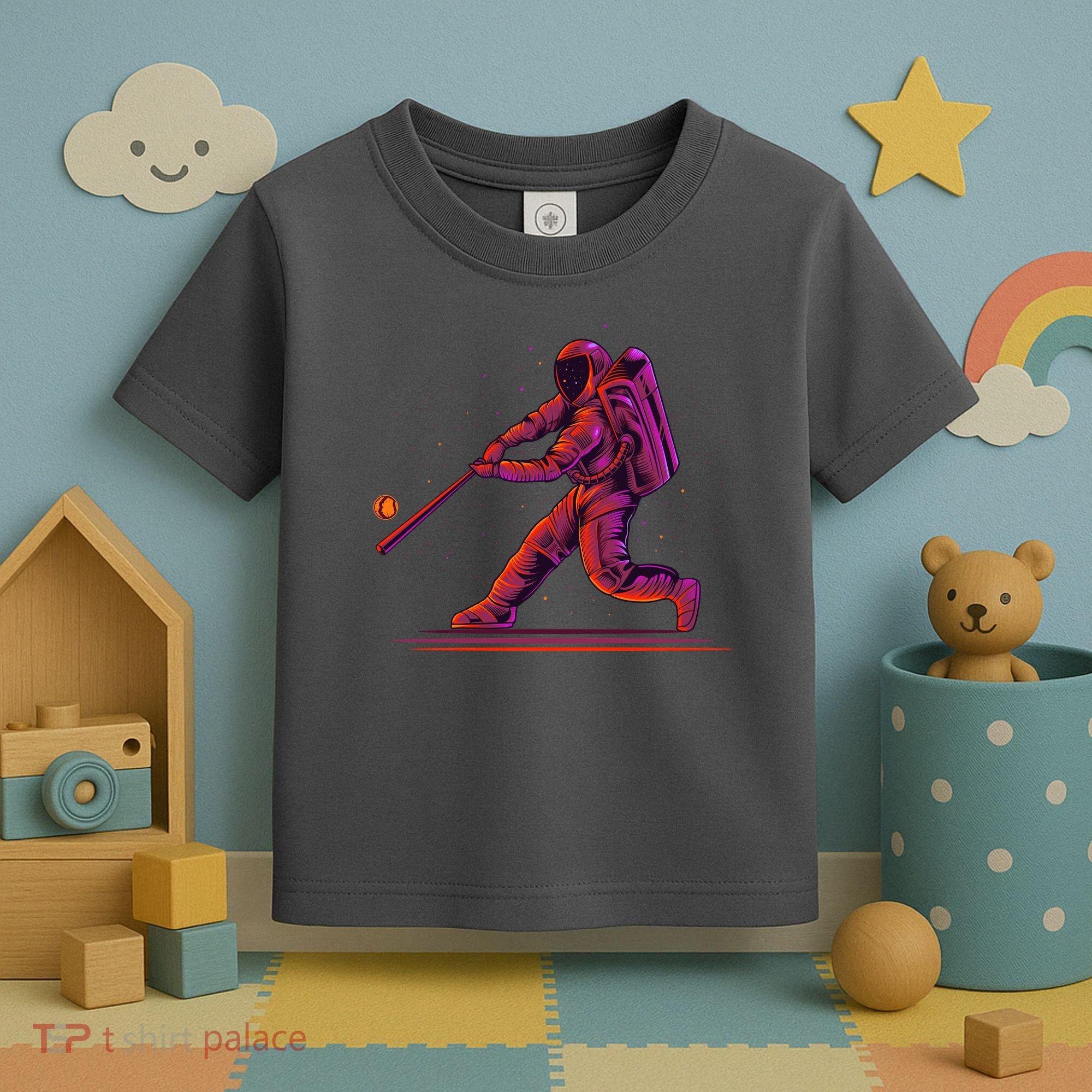 Funny Space Astronaut Baseball Toddler T-Shirt