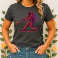 Funny Space Astronaut Baseball Women's T-Shirt thumb 2