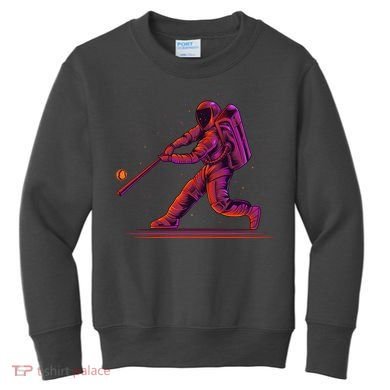 Funny Space Astronaut Baseball Kids Sweatshirt