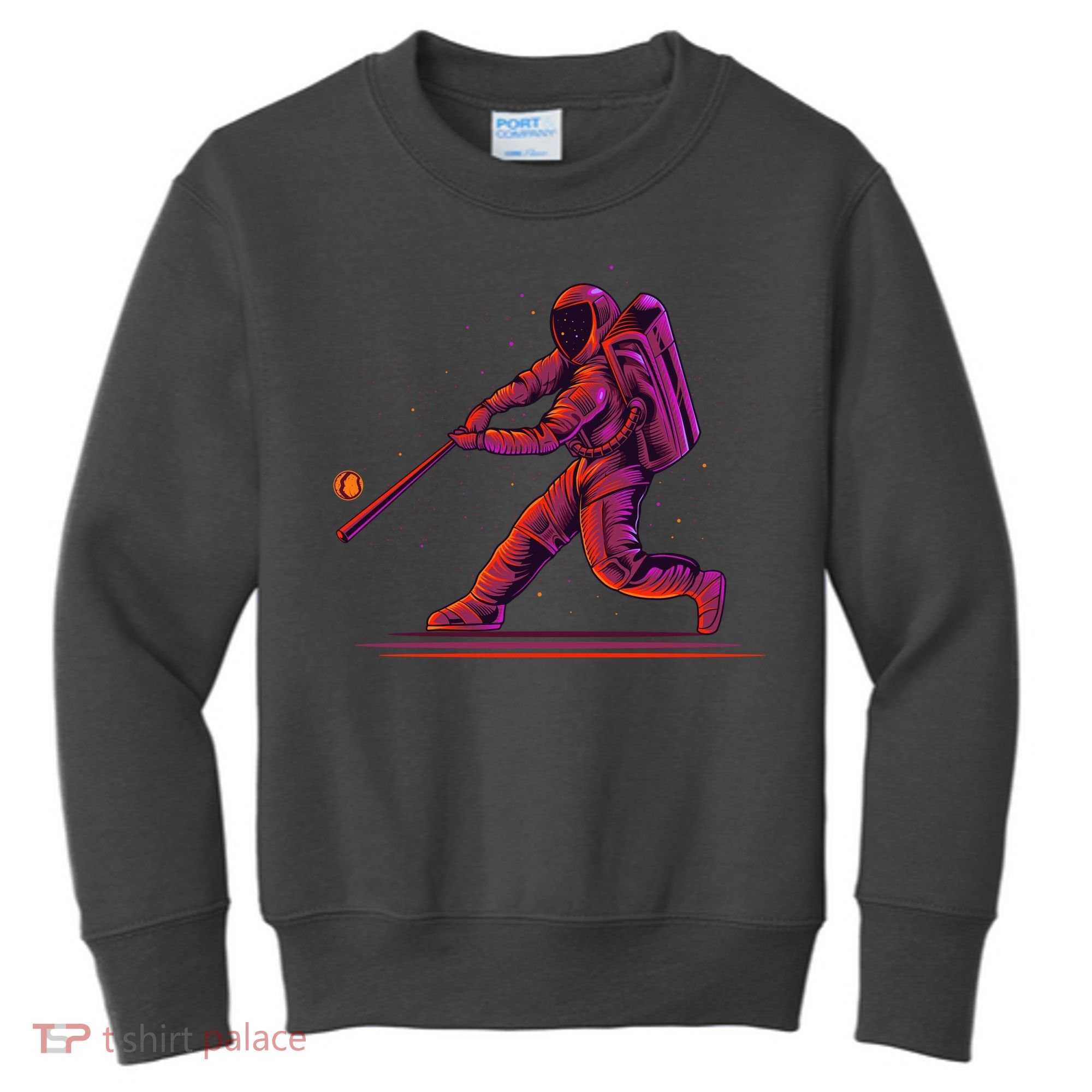 Funny Space Astronaut Baseball Kids Sweatshirt