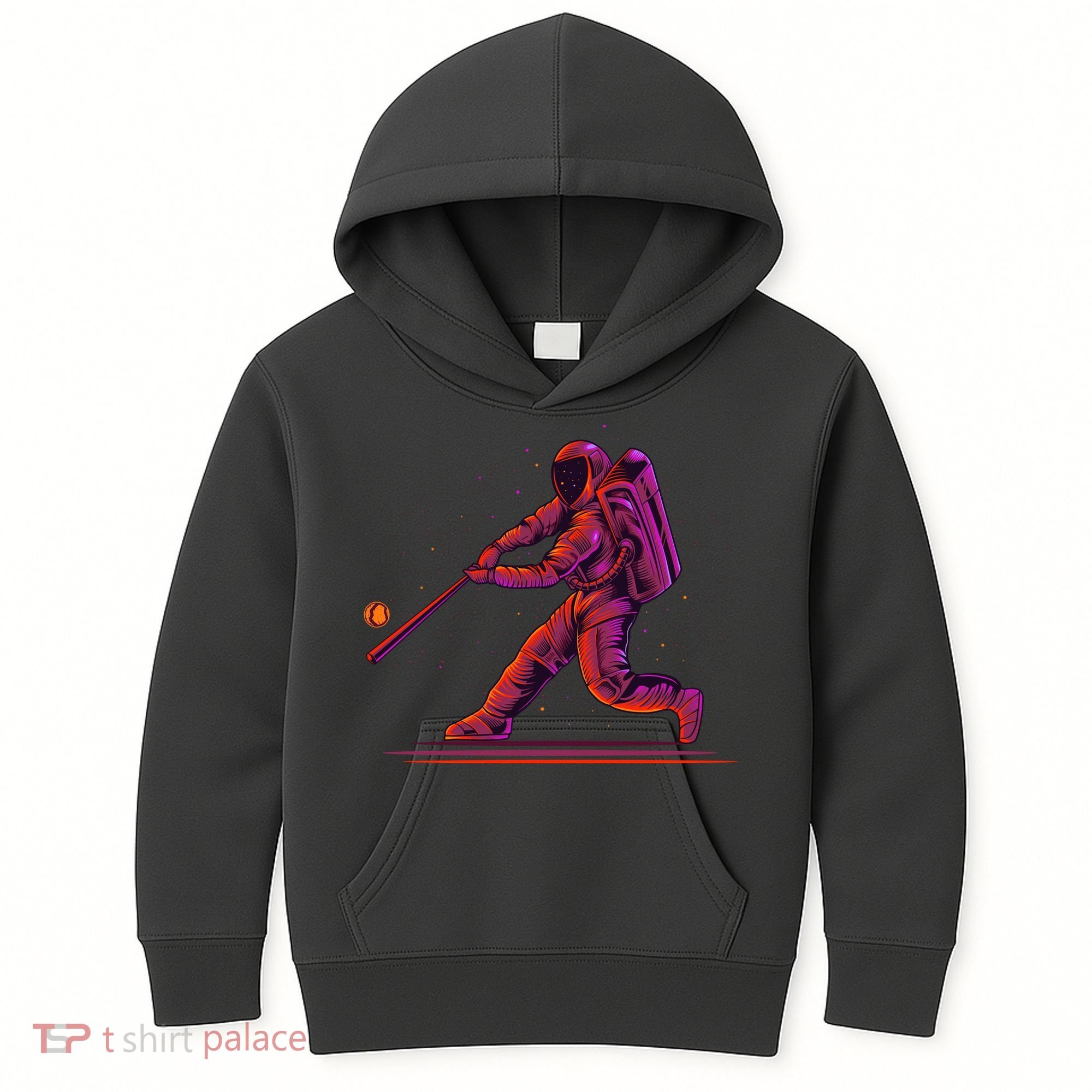 Funny Space Astronaut Baseball Kids Hoodie