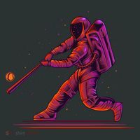 Funny Space Astronaut Baseball Tote Bag thumb 4