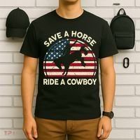 Funny Save A Horse Ride A Cowboy Horse T-Shirt thumb 6