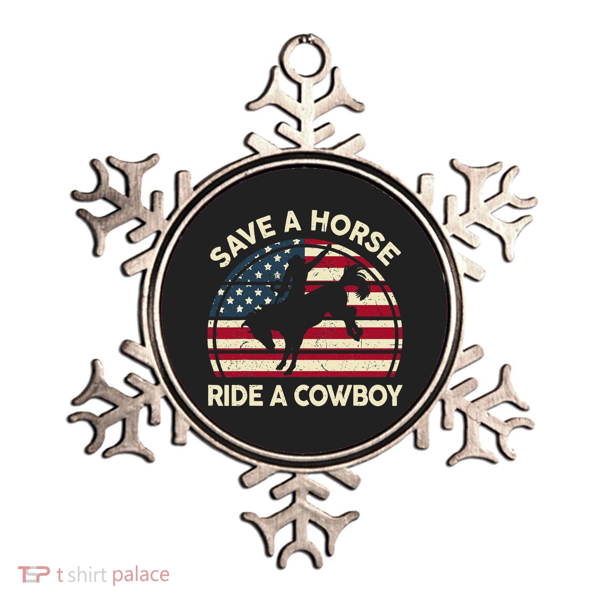 Funny Save A Horse Ride A Cowboy Horse Ornament