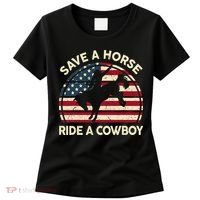 Funny Save A Horse Ride A Cowboy Horse Women's T-Shirt thumb 0
