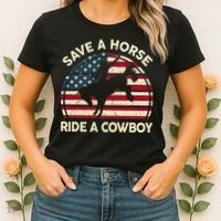 Funny Save A Horse Ride A Cowboy Horse Women's T-Shirt thumb 2