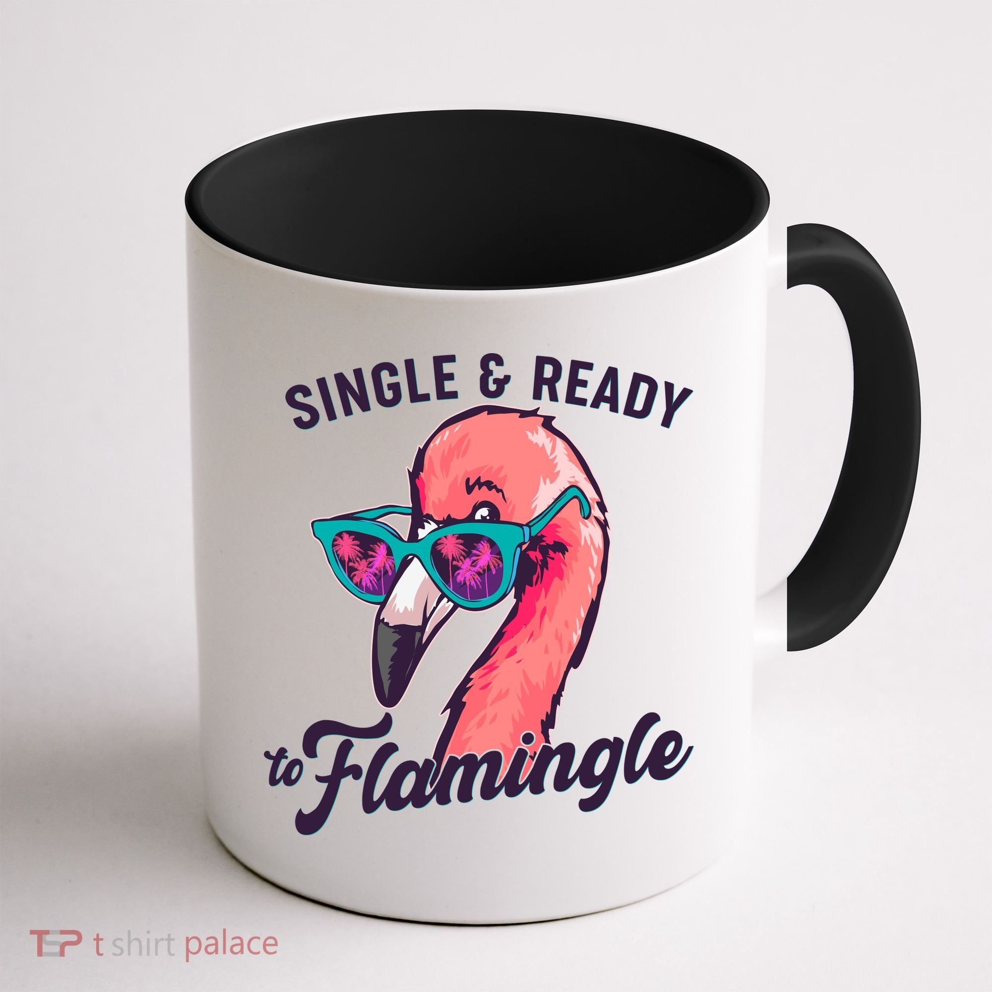 Funny Single And Ready To Flamingle Flamingo Coffee Mug