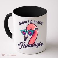 Funny Single And Ready To Flamingle Flamingo Coffee Mug thumb 0