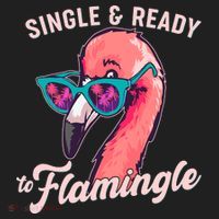 Funny Single And Ready To Flamingle Flamingo Beanie thumb 2