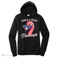 Funny Single And Ready To Flamingle Flamingo Women's Hoodie thumb 0