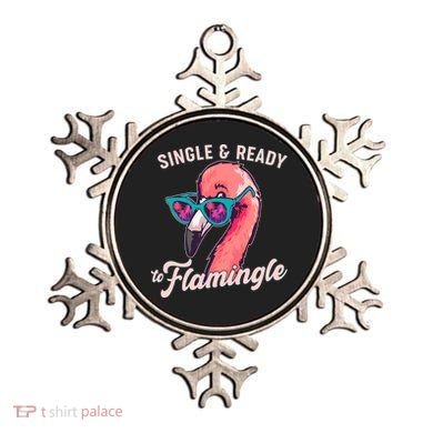 Funny Single And Ready To Flamingle Flamingo Ornament