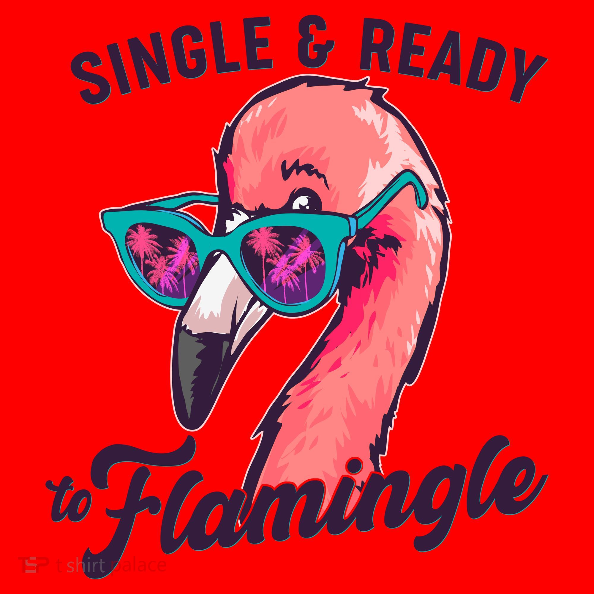 Funny Single And Ready To Flamingle Flamingo Santa Hat