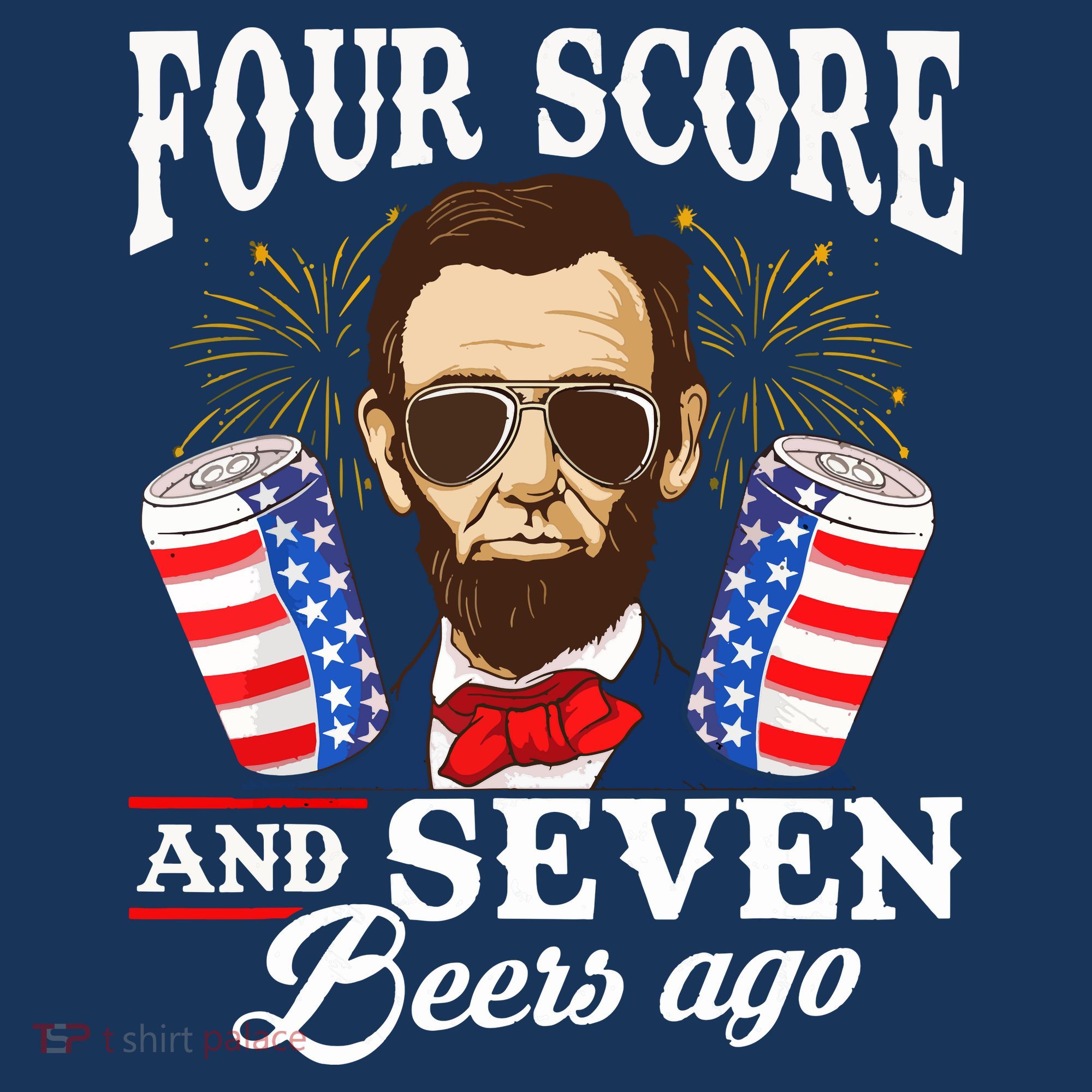 Four Score And 7 Beers Ago 4th Of July Drinking Like Lincoln Women's Hoodie