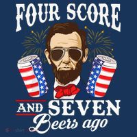 Four Score And 7 Beers Ago 4th Of July Drinking Like Lincoln Women's Tank Top thumb 5