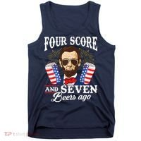 Four Score And 7 Beers Ago 4th Of July Drinking Like Lincoln Tank Top thumb 0