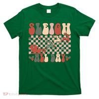 Funny Sleigh All Day Christmas In July Retro Vintage Ugly T-Shirt thumb 0