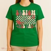 Funny Sleigh All Day Christmas In July Retro Vintage Ugly T-Shirt thumb 4