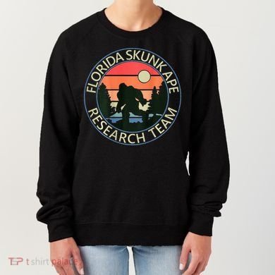 Florida Skunk Ape Research Team Camping Outdoors Back Print Women's Sweatshirt