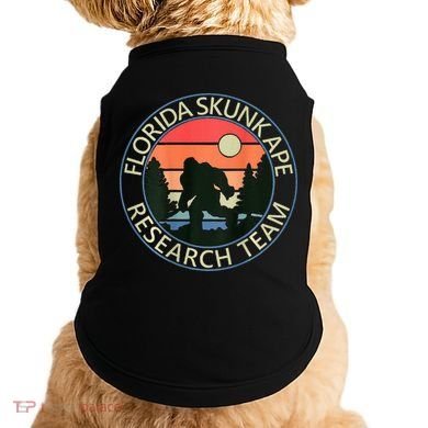Florida Skunk Ape Research Team Camping Outdoors Back Print Doggie Tank