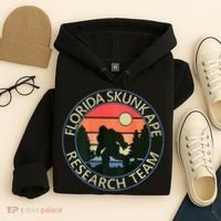 Florida Skunk Ape Research Team Camping Outdoors Back Print Hoodie thumb 4