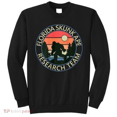 Florida Skunk Ape Research Team Camping Outdoors Back Print Sweatshirt