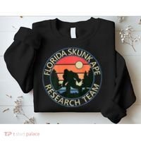Florida Skunk Ape Research Team Camping Outdoors Back Print Sweatshirt thumb 2