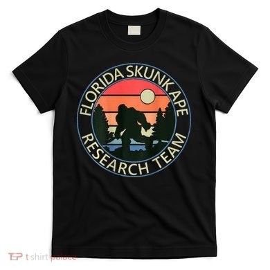 Florida Skunk Ape Research Team Camping Outdoors Back Print T-Shirt