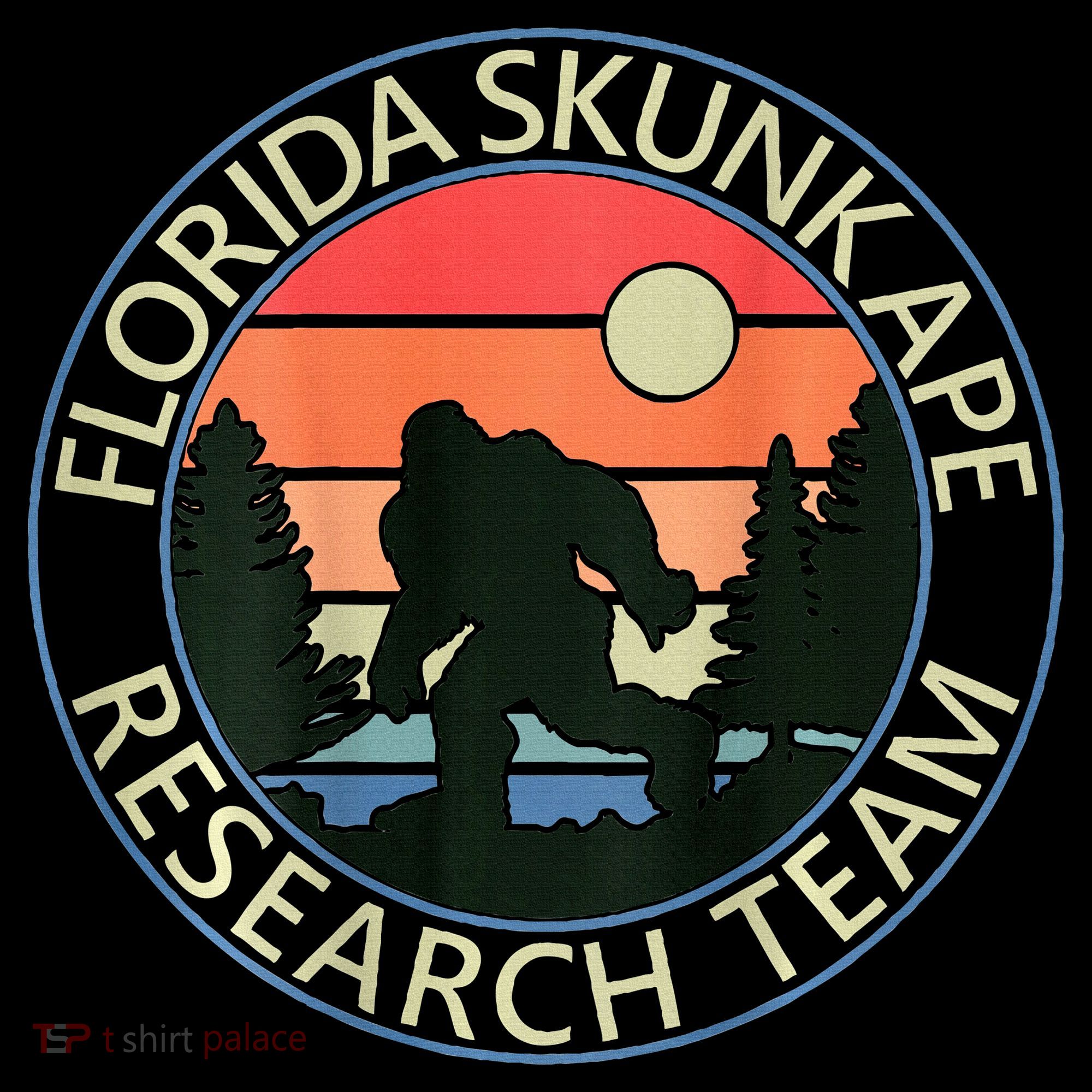 Florida Skunk Ape Research Team Camping Outdoors Back Print Backpack