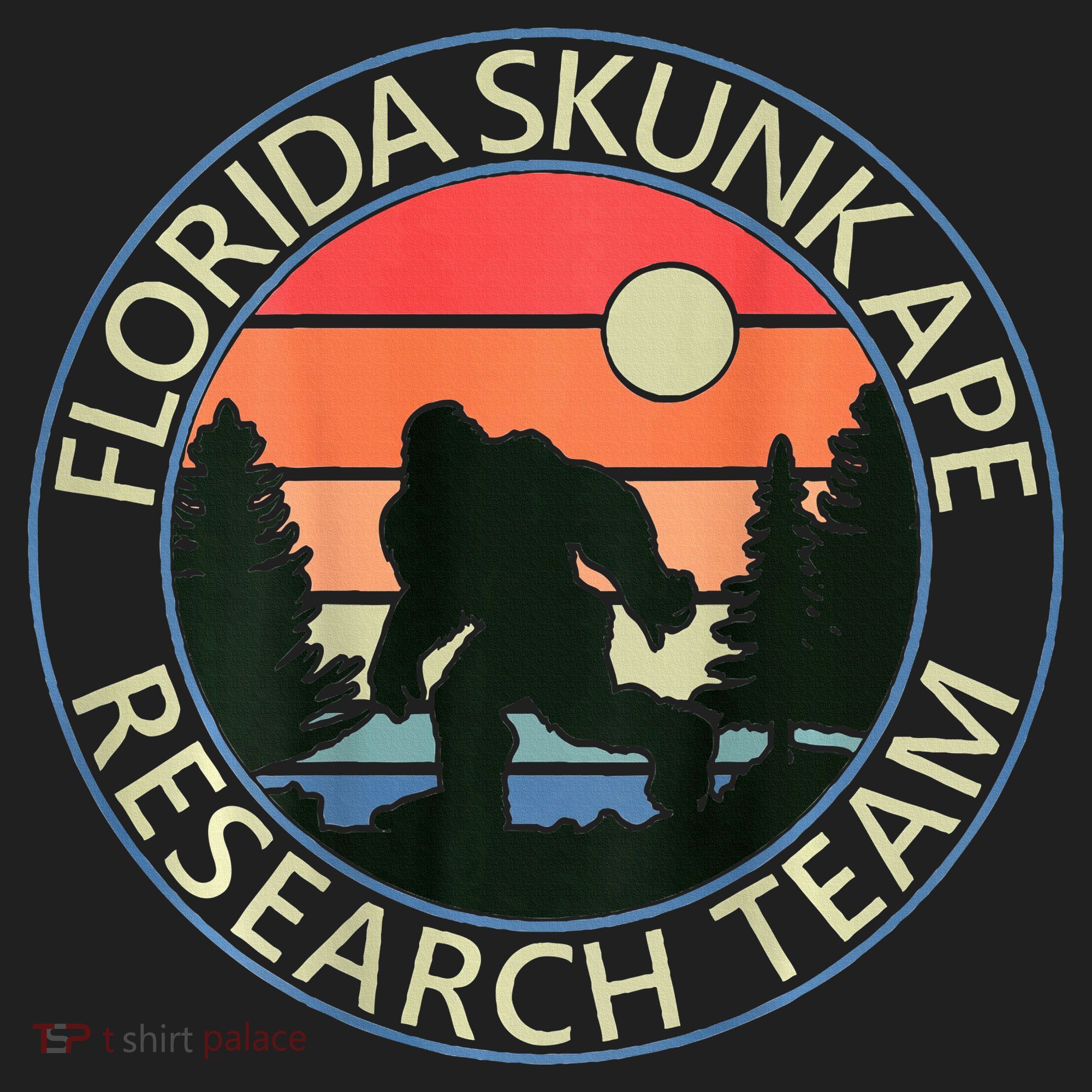 Florida Skunk Ape Research Team Camping Outdoors Back Print Beanie